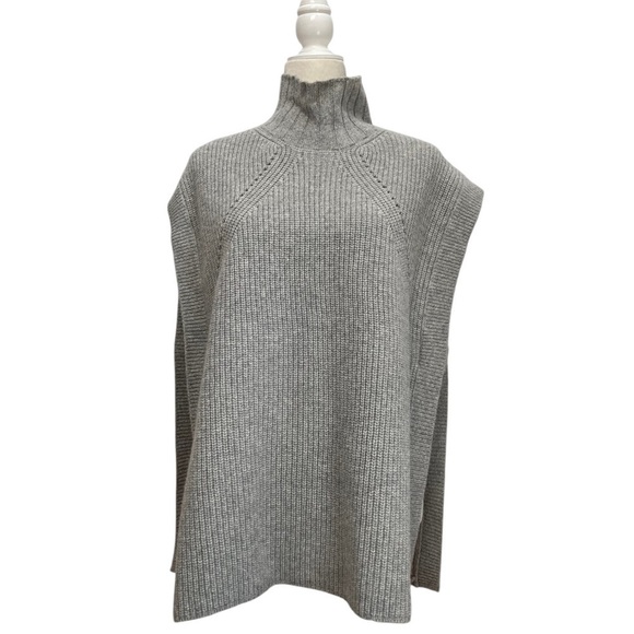 Suncoo Paris Wool Pull Pacome Sweater Mock Neck Layering Piece Grey Sleeveless - Picture 4 of 11